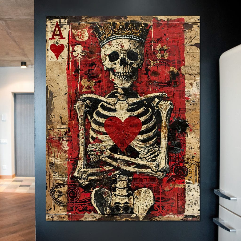 Romantic Skeleton 2 Canvas Wall Art