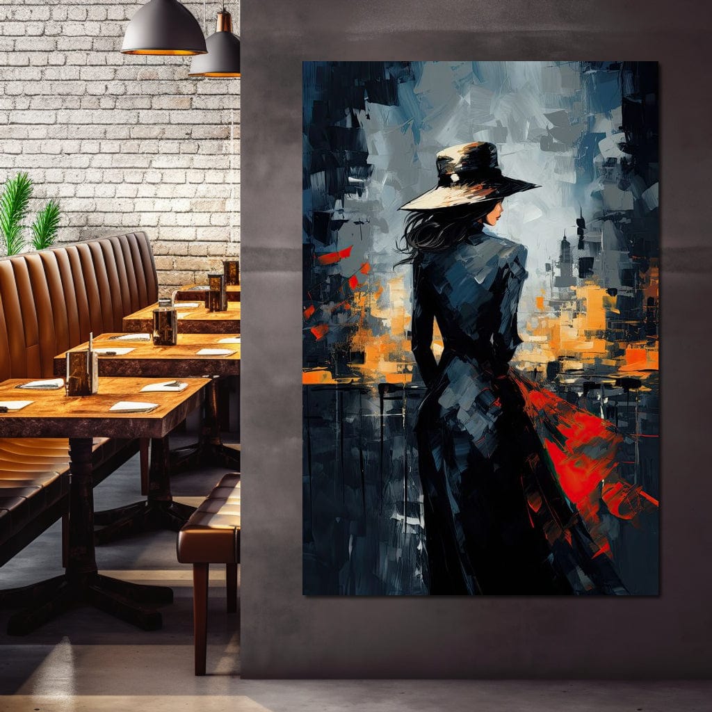 Dusk Enigma in Monochrome Canvas Wall Art