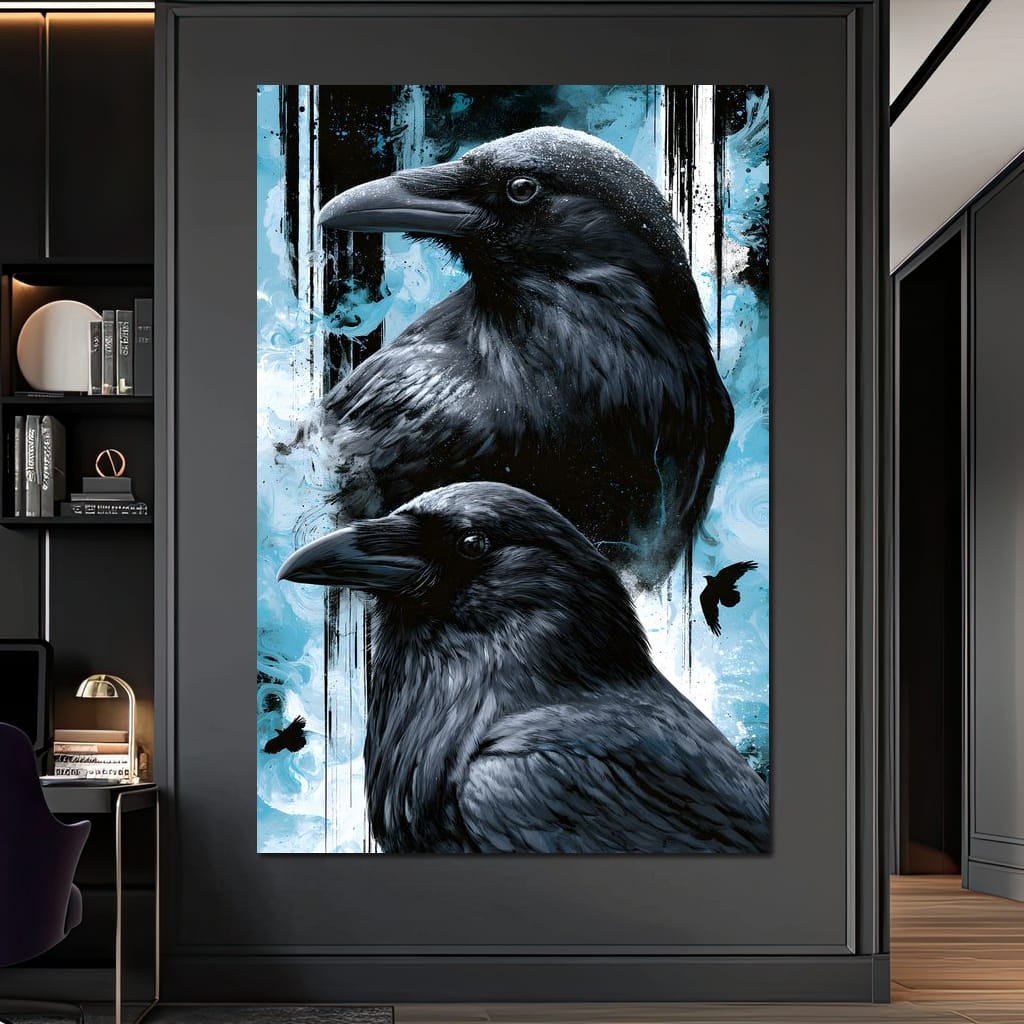 Silent Ravens Watchers Of The Cold Canvas Wall Art