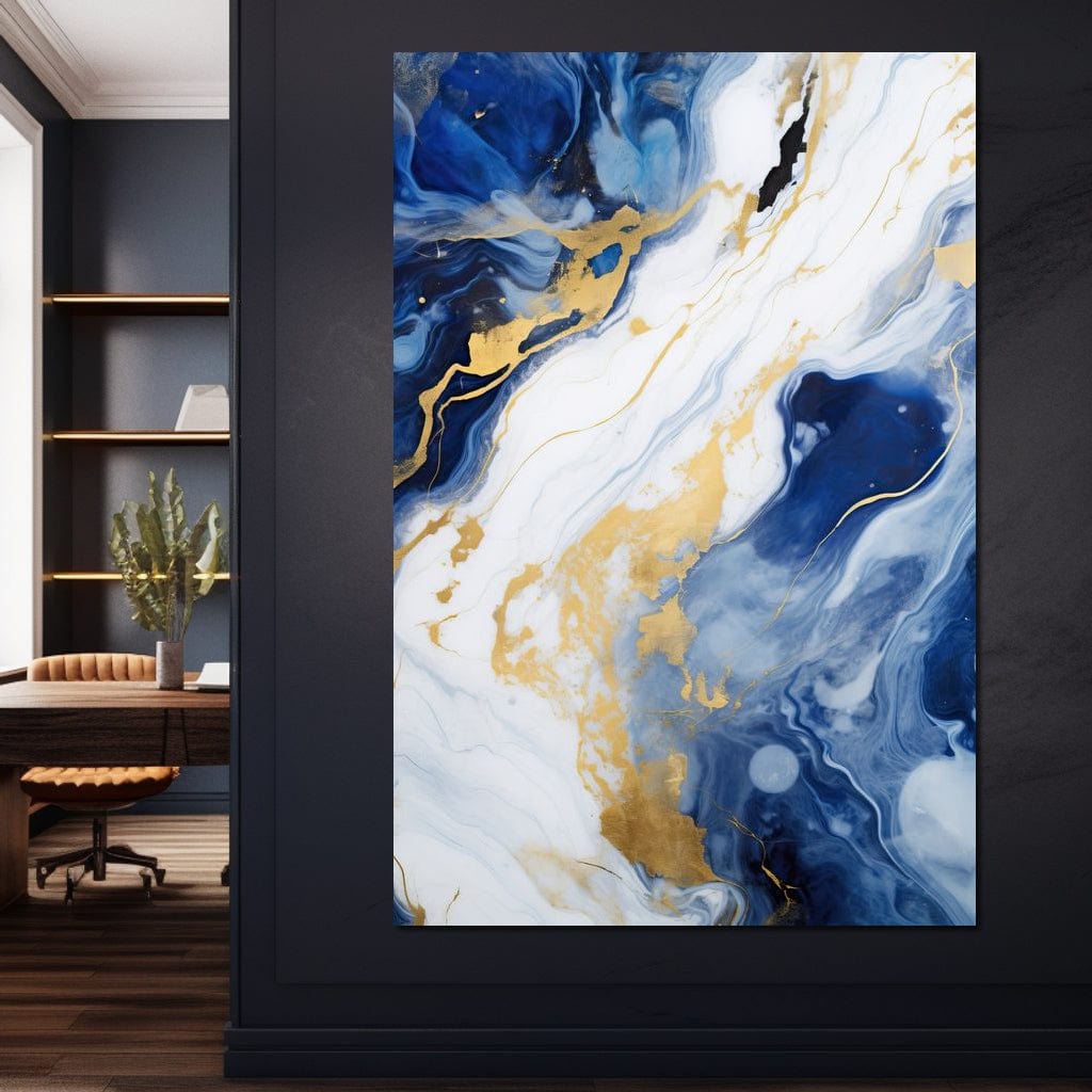 Glossy Liquid Abstraction Canvas Wall Art