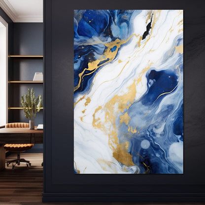 Glossy Liquid Abstraction Canvas Wall Art