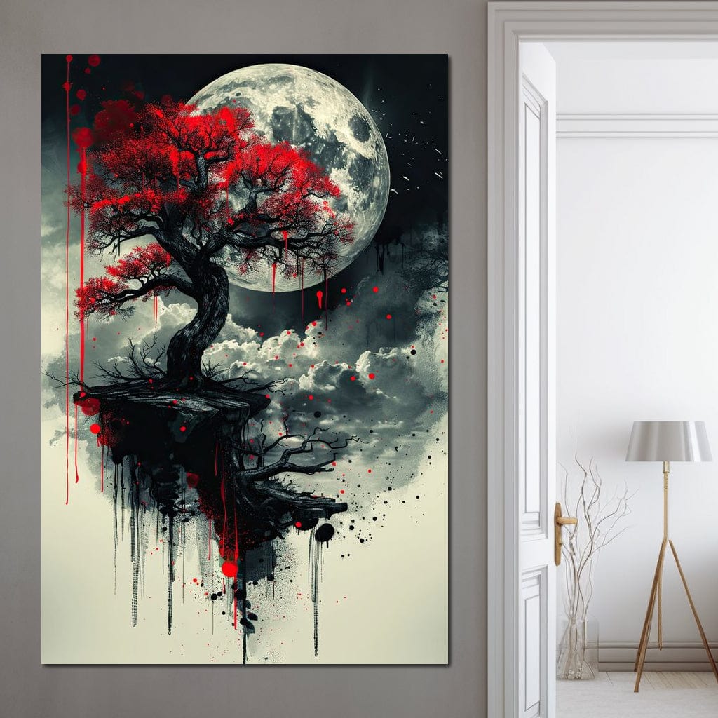Lunar Blossom Drifts Canvas Wall Art