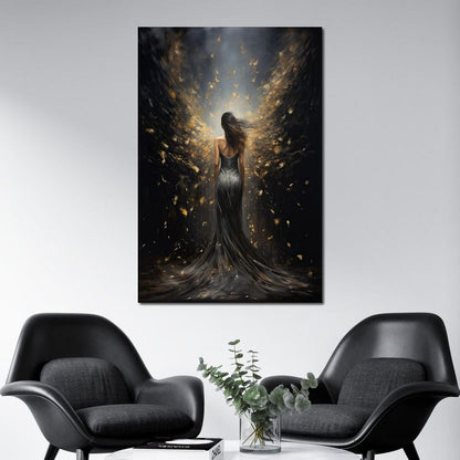 Ethereal Dream of a Starlit Muse Canvas Wall Art