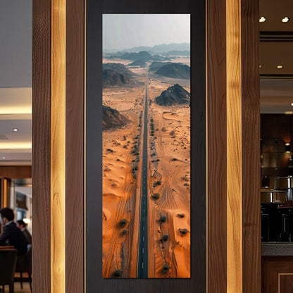 Desert Highway Serenity Canvas Wall Art