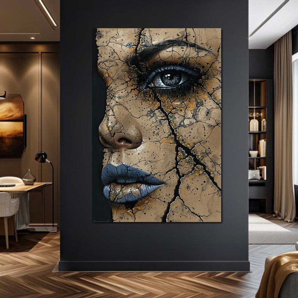 Shattered Solace Echoes Canvas Wall Art