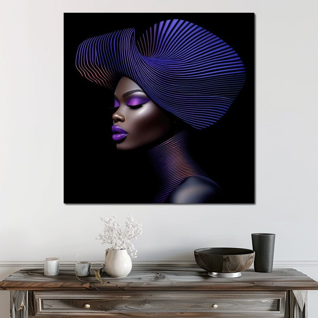 Grace in Violet and Blue Canvas Wall Art