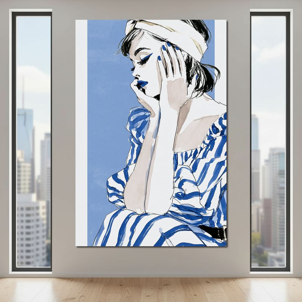 Clear Blue Sky Vacation Reverie Canvas Wall Art
