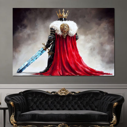 Majestic Regalia Warrior Canvas Wall Art