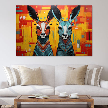 Tribal Spirits of the Wild Canvas Wall Art