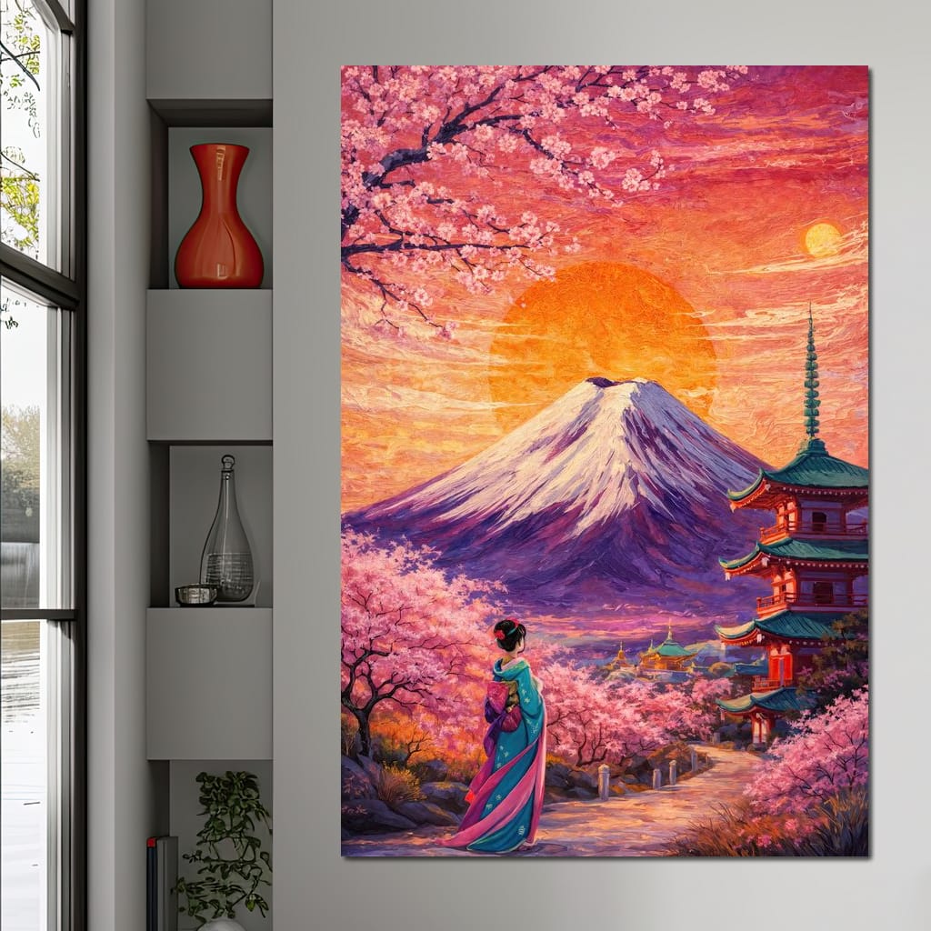 Sakura Sun Ascension Canvas Wall Art
