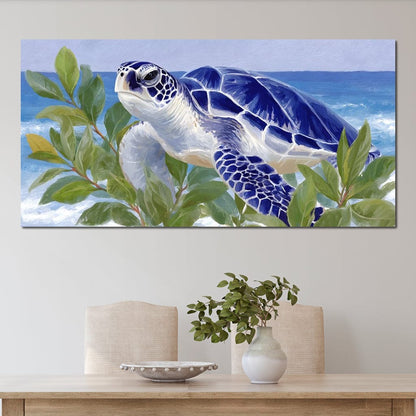 Ocean Voyager Sea Turtle Breeze Canvas Wall Art