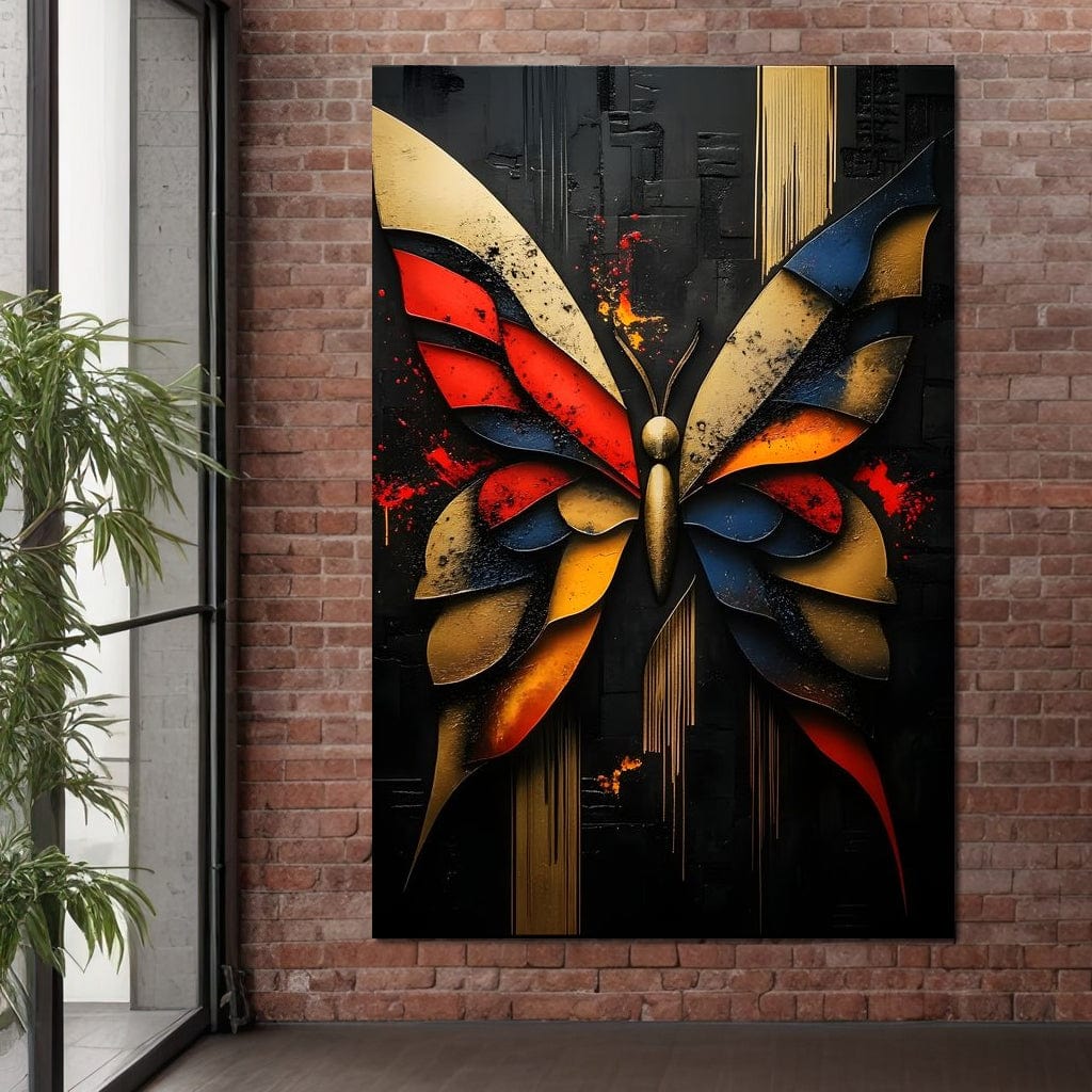 Butterfly Radiance Symphony Canvas Wall Art
