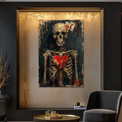 Romantic Skeleton 4 Canvas Wall Art