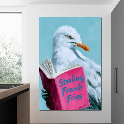 A Gull Studies The Culinary Arts Canvas Wall Art