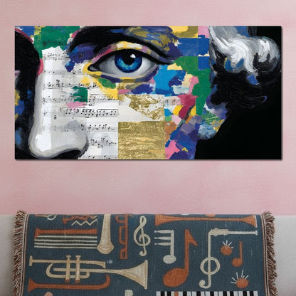 Blue Eye Music Mosaic Canvas Wall Art