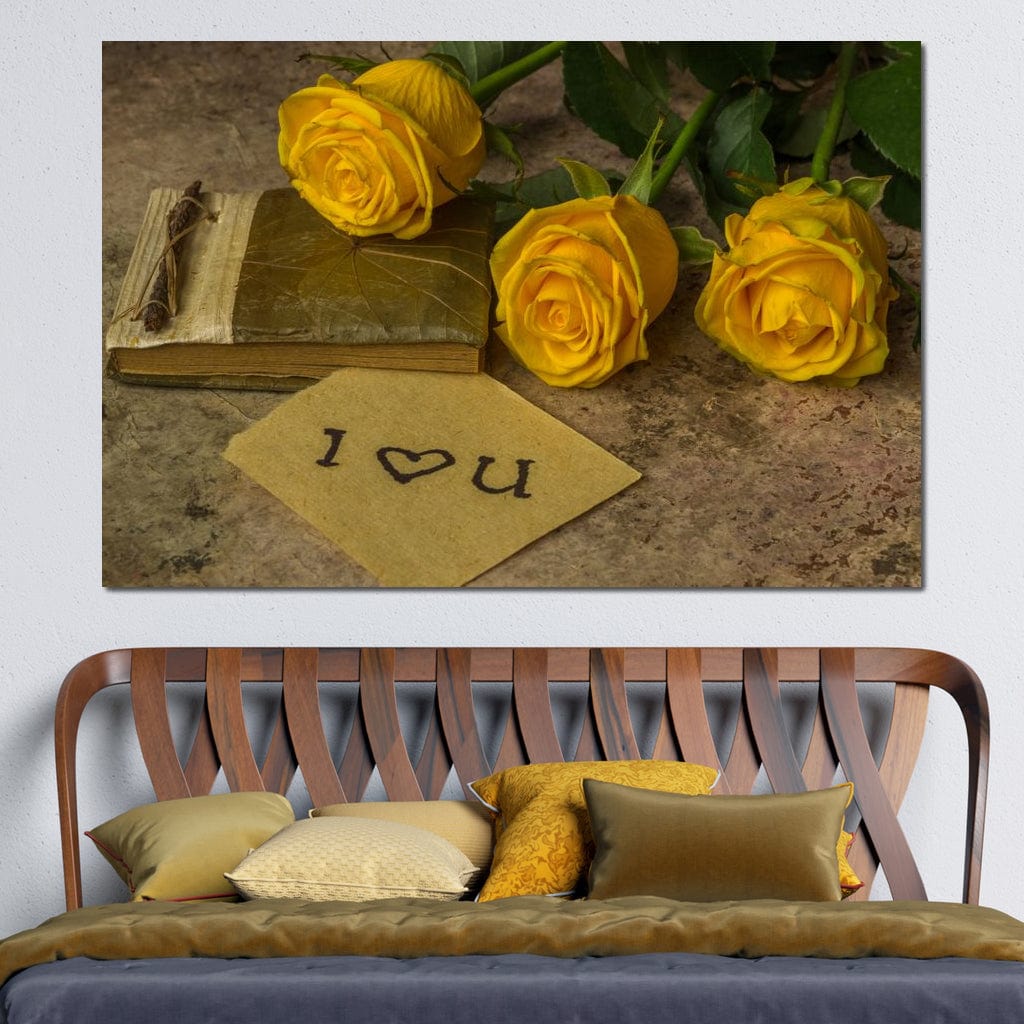 Yellow Roses Canvas Wall Art