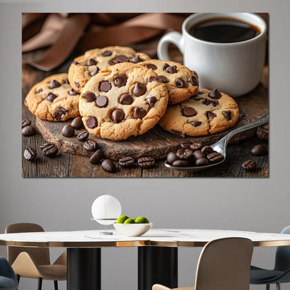 Cookies and Coffee Delight Canvas Wall Art