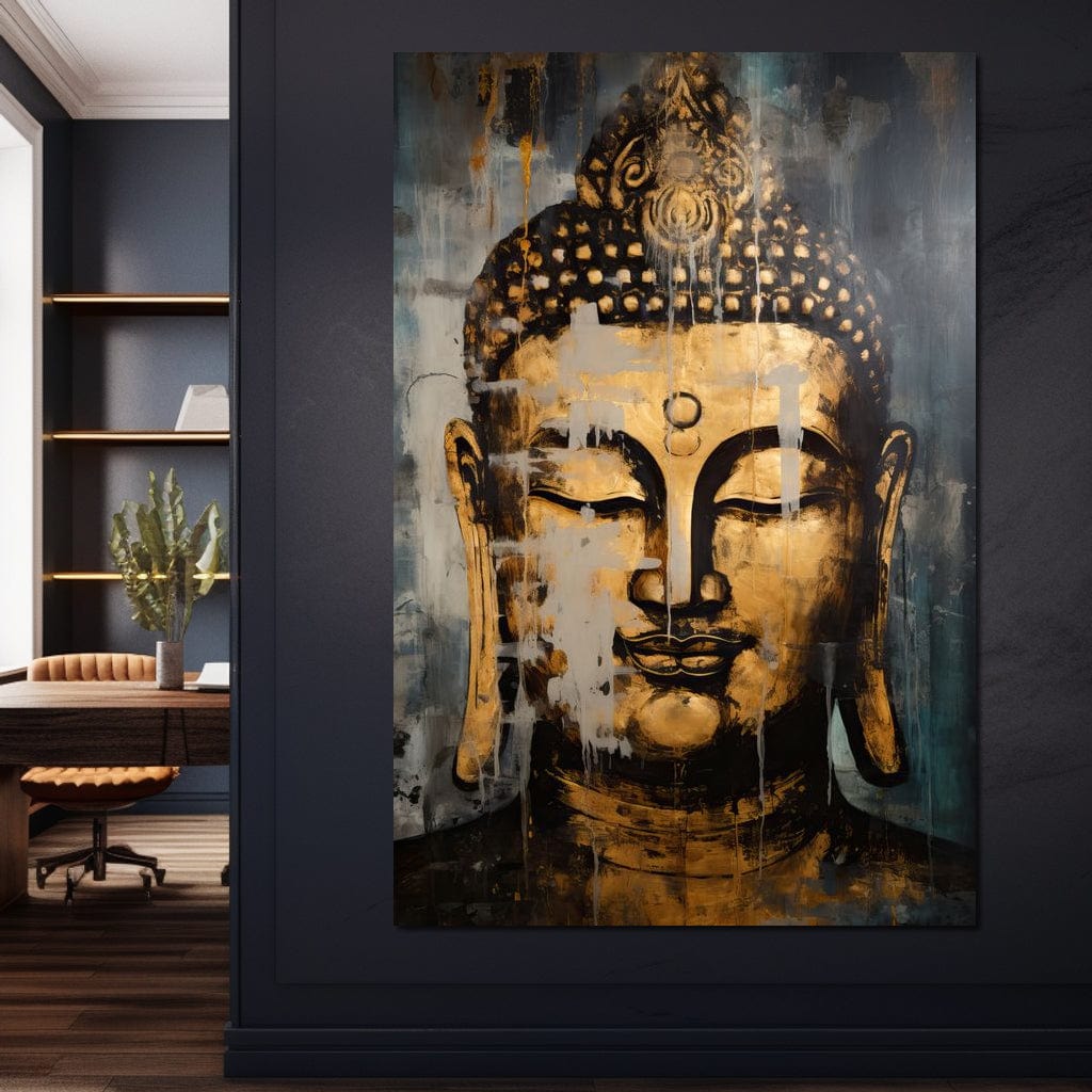 Gracious Golden Buddha Canvas Wall Art