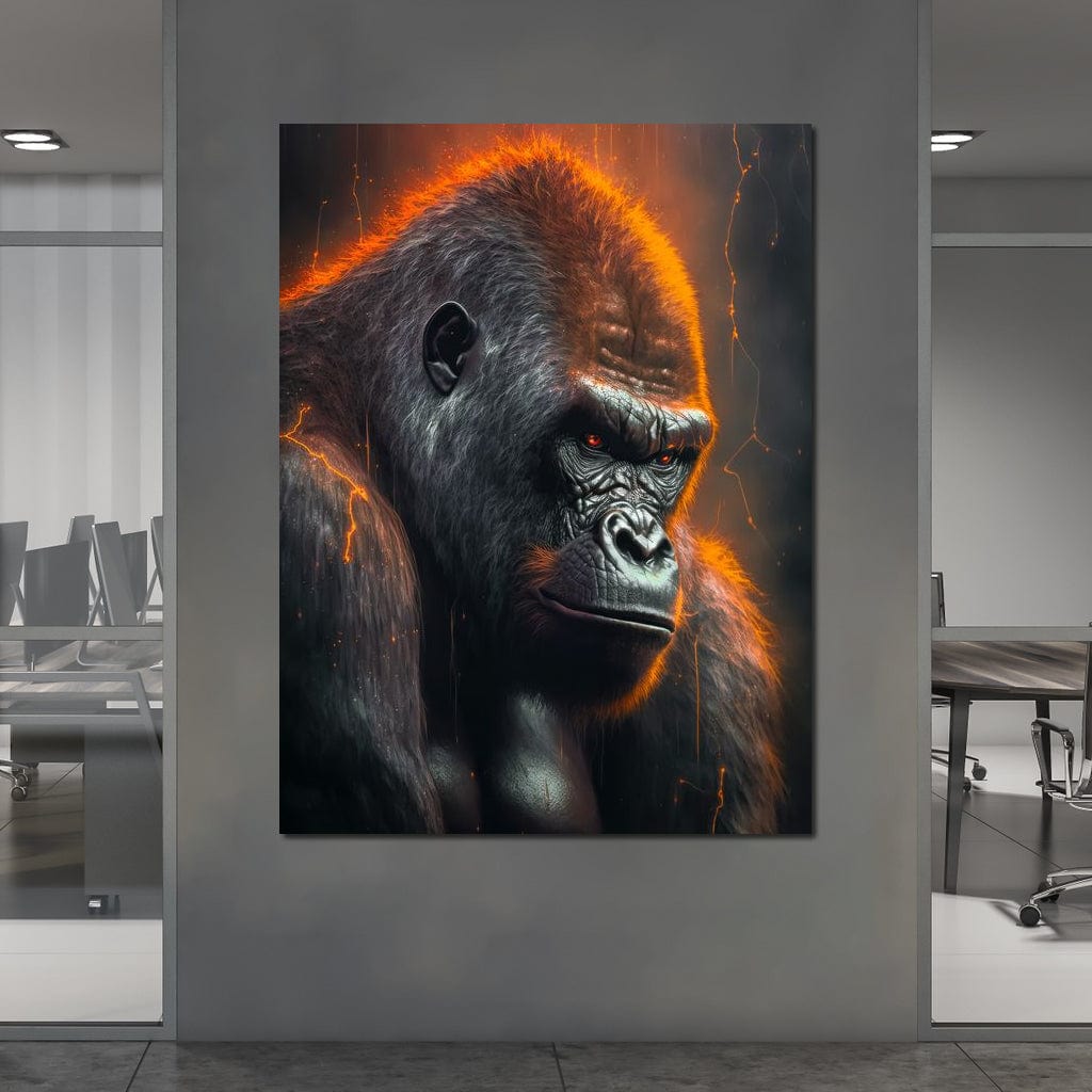Gorilla Thunder Canvas Wall Art
