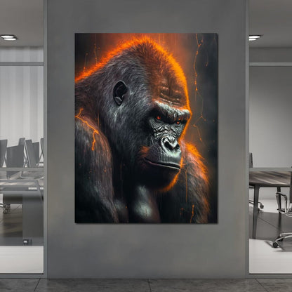 Gorilla Thunder Canvas Wall Art