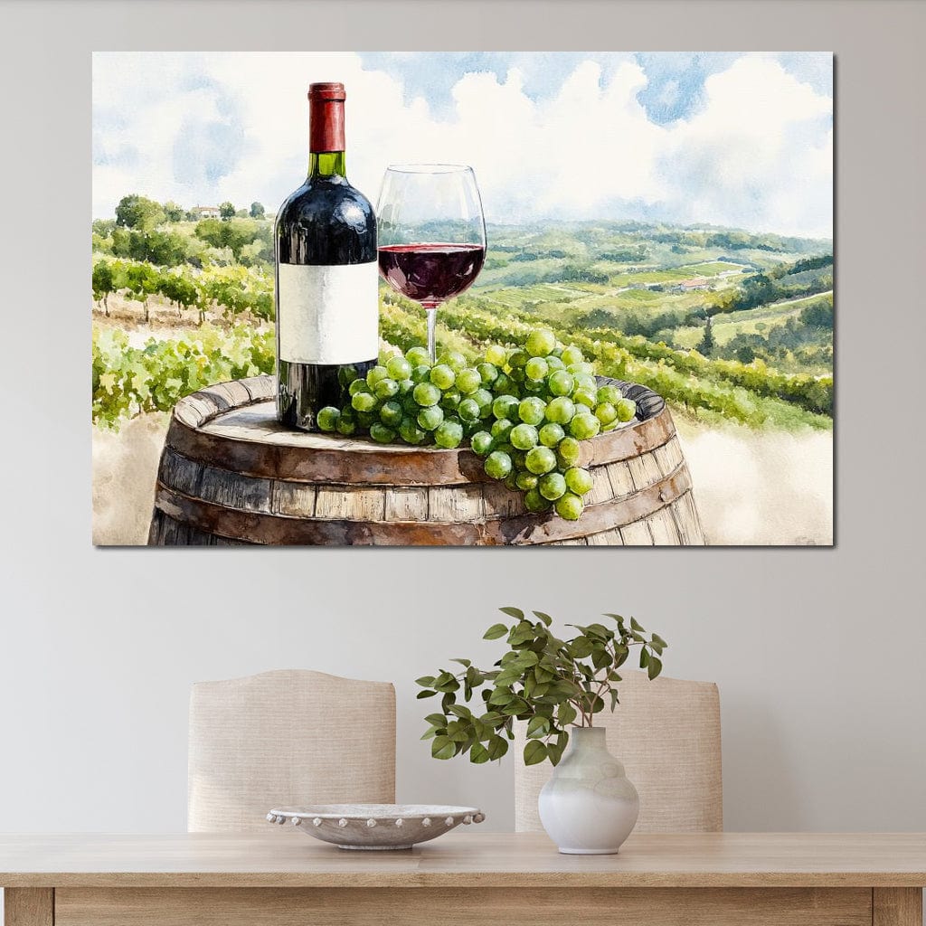 Vineyard Landscape Canvas Wall Art