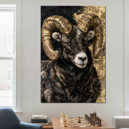 Guardian of the Gilded Peak Canvas Wall Art