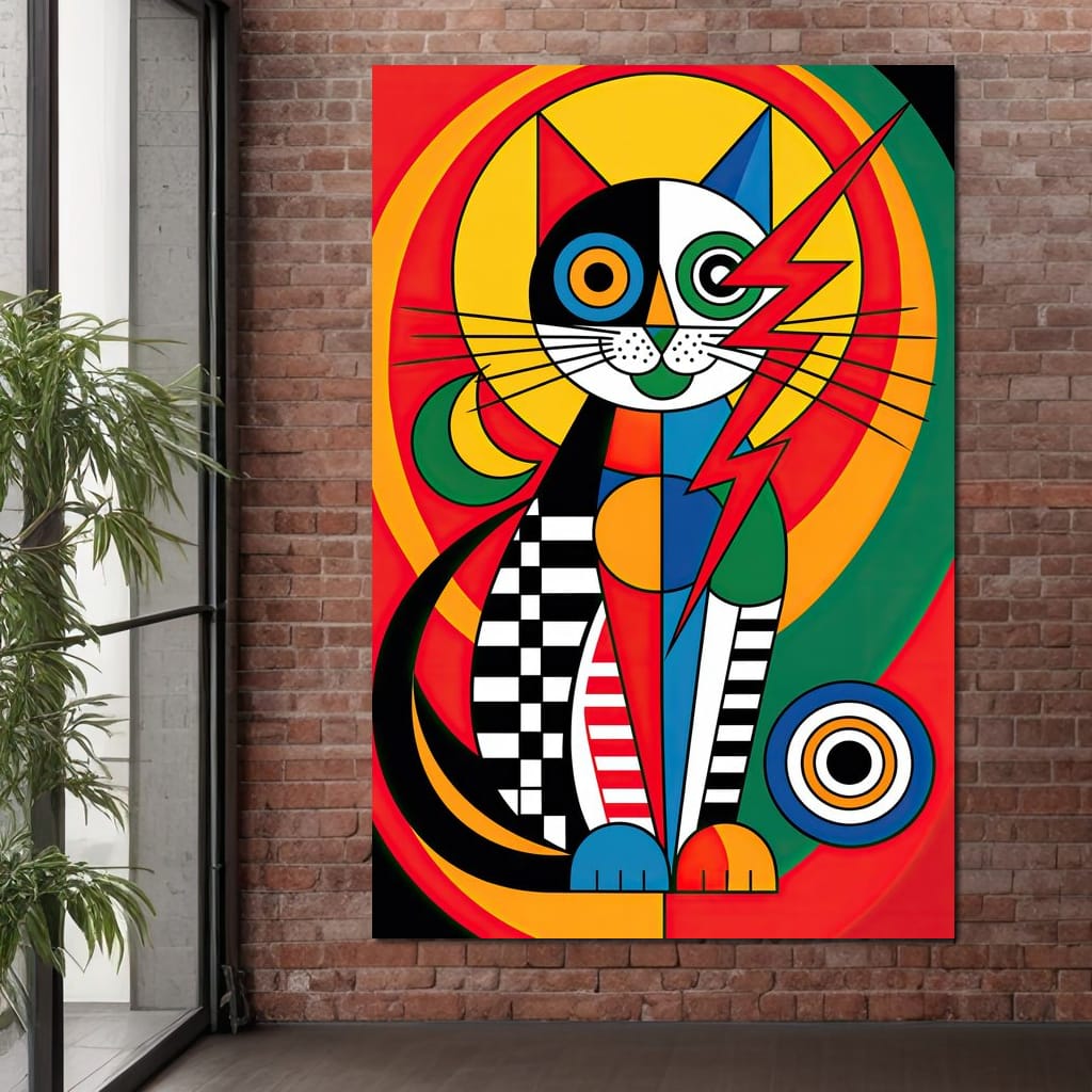 Zap Cat Canvas Wall Art