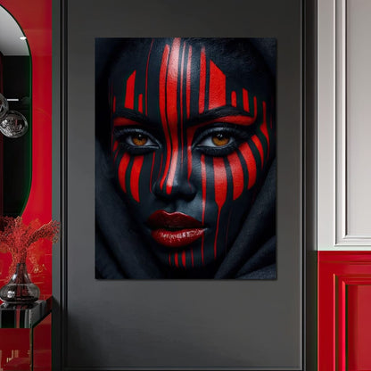 Scarlet Ritual Canvas Wall Art