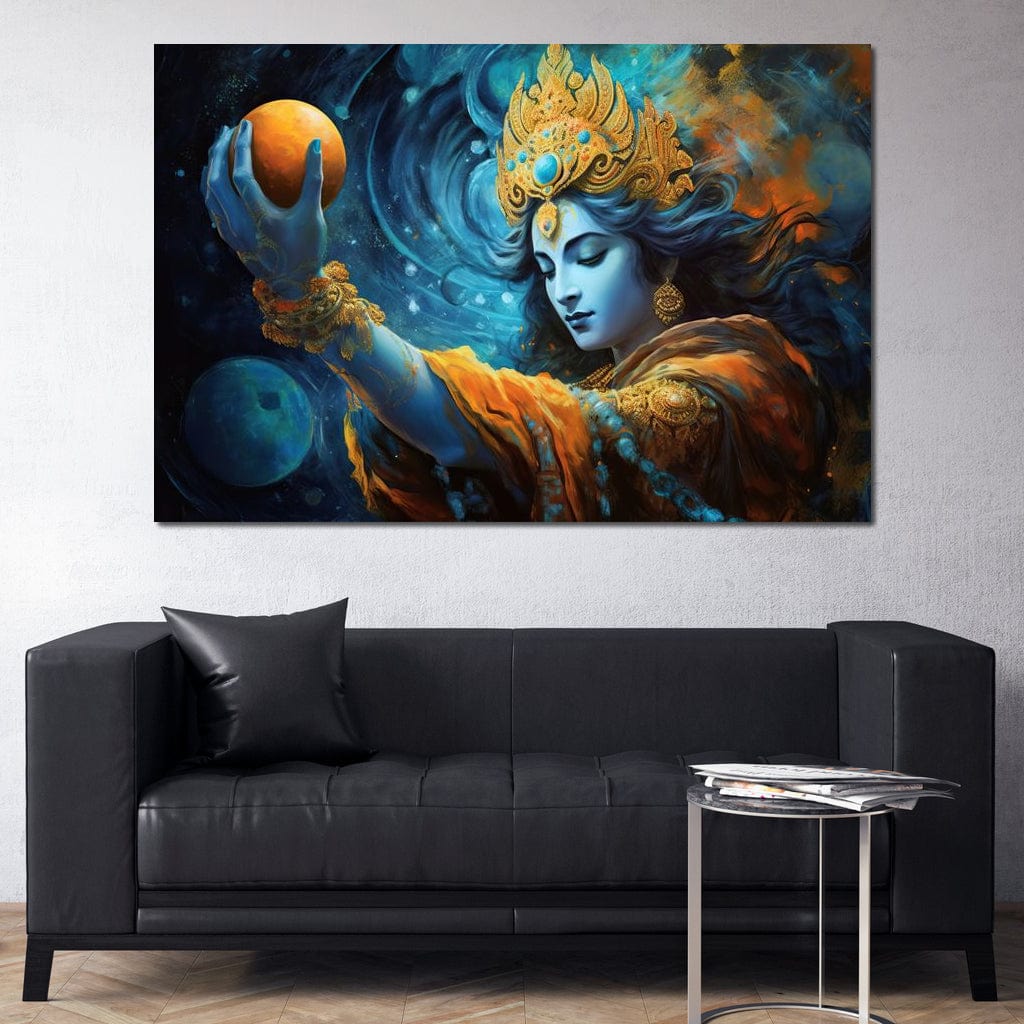 Krishna's Wisdom Path Canvas Wall Art