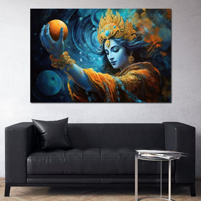 Krishna's Wisdom Path Canvas Wall Art
