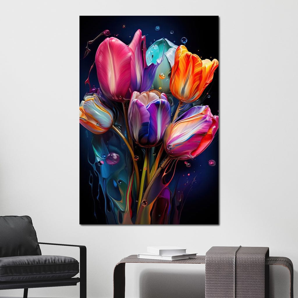 Luminous Tulip Dreamscape Canvas Wall Art