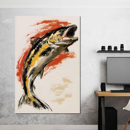 Leaping Through The Vivid Current Canvas Wall Art
