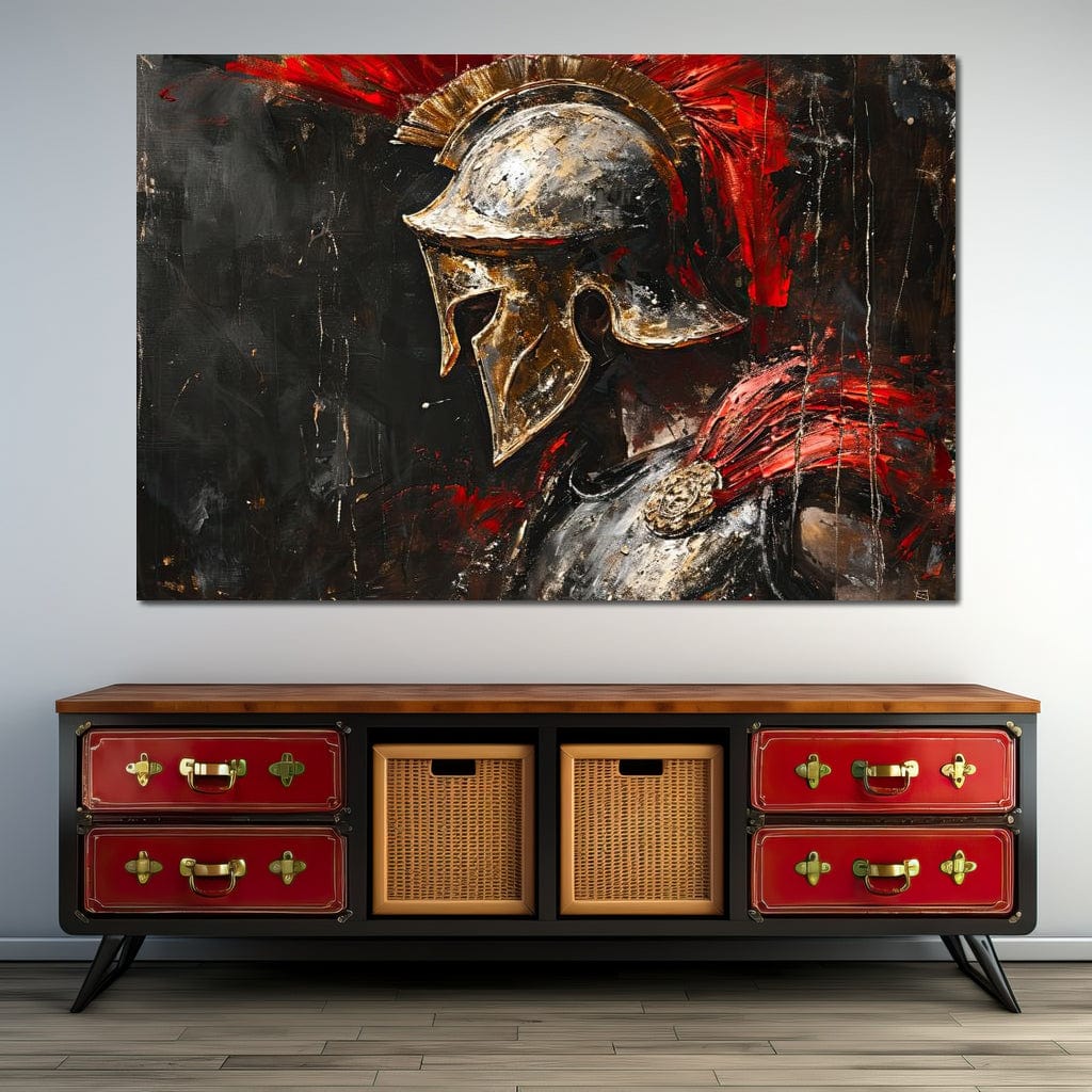 Hellenic Guardian in Twilight Canvas Wall Art