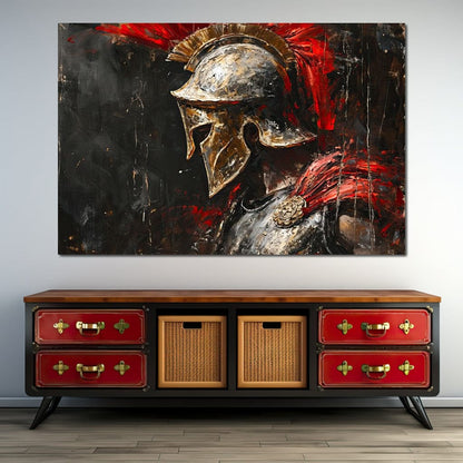 Hellenic Guardian in Twilight Canvas Wall Art