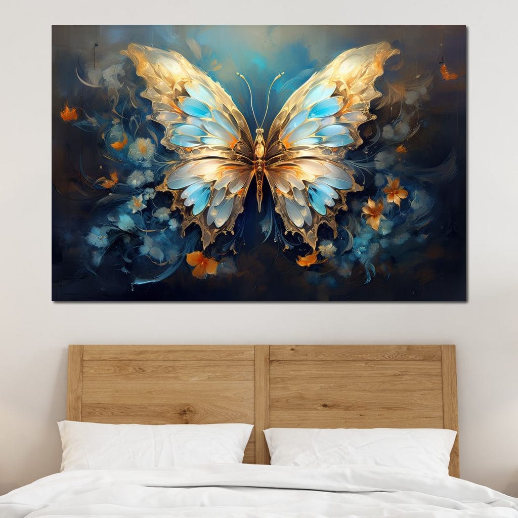 Ethereal Monarch's Flight Canvas Wall Art