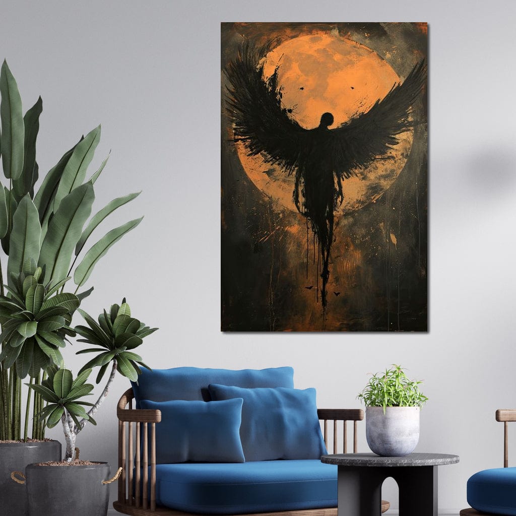 Eclipse of the Fallen Seraph Canvas Wall Art