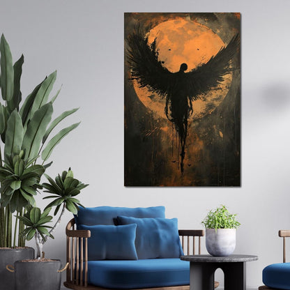 Eclipse of the Fallen Seraph Canvas Wall Art