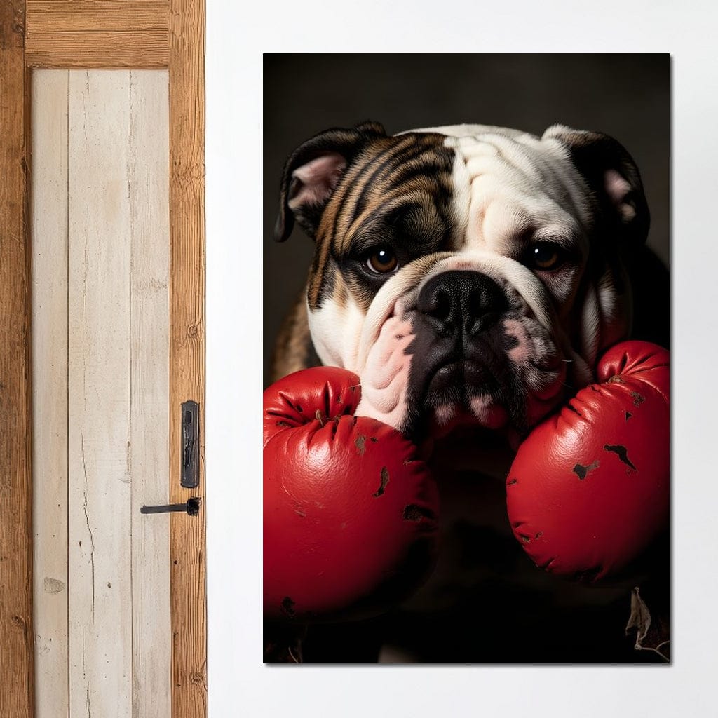Bulldog Pugilist Canvas Wall Art