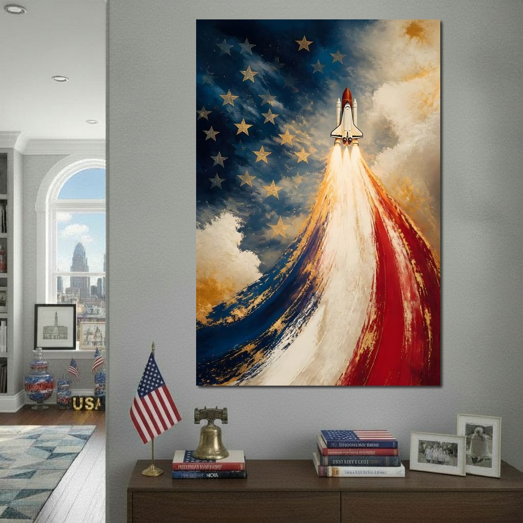 Ascending The National Spirit Canvas Wall Art
