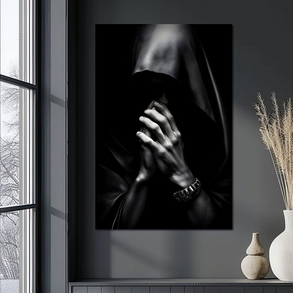 Shadowed Contemplation Canvas Wall Art