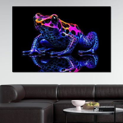 Electric Dart Frog Canvas Wall Art