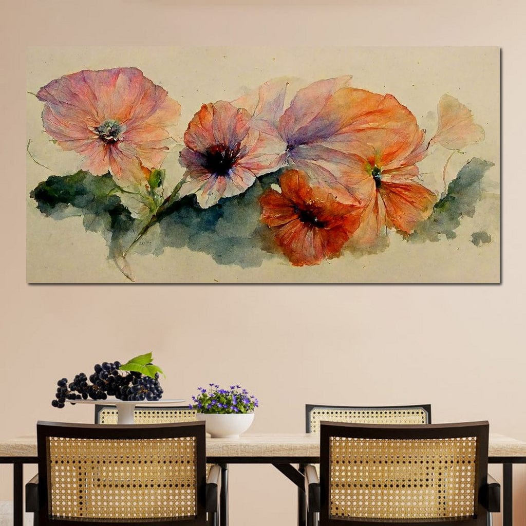 Watercolor Flowers Canvas Wall Art