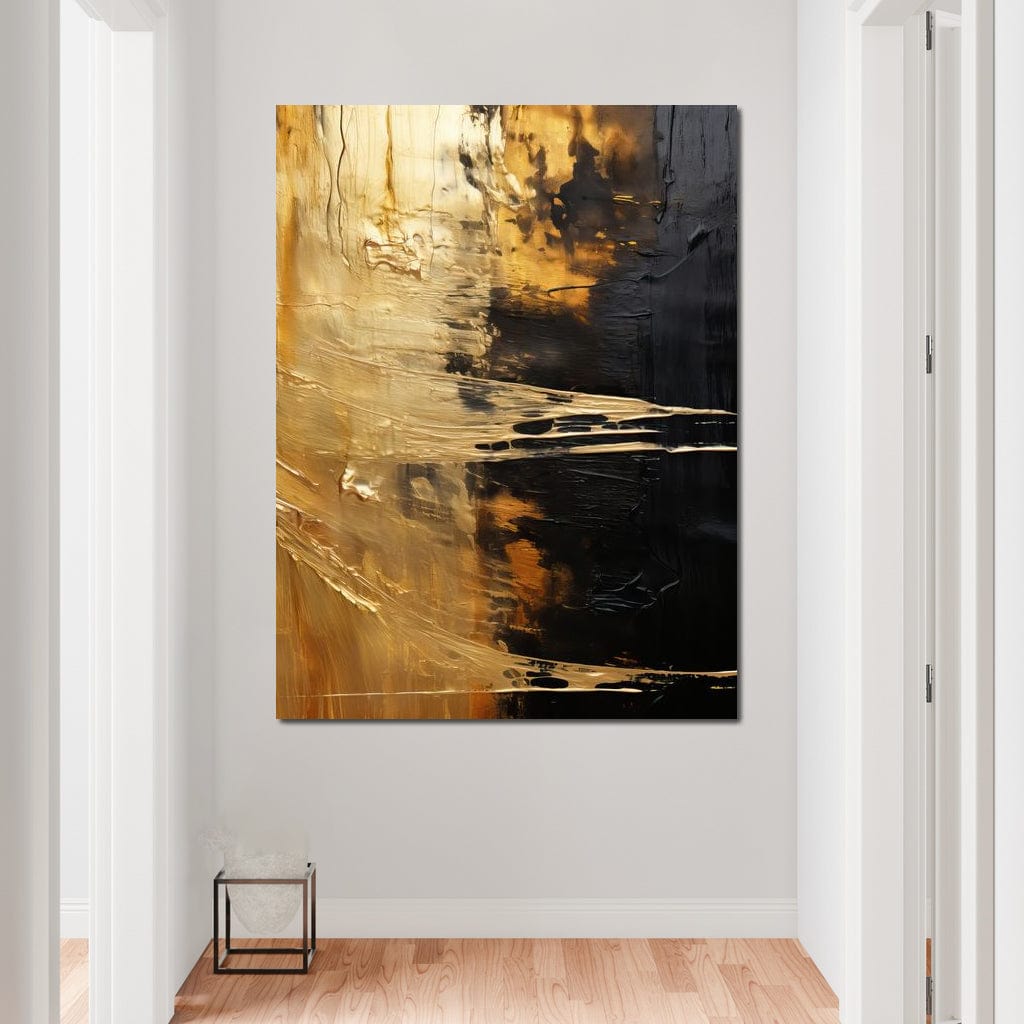 Tranquil Gold Glow Canvas Wall Art