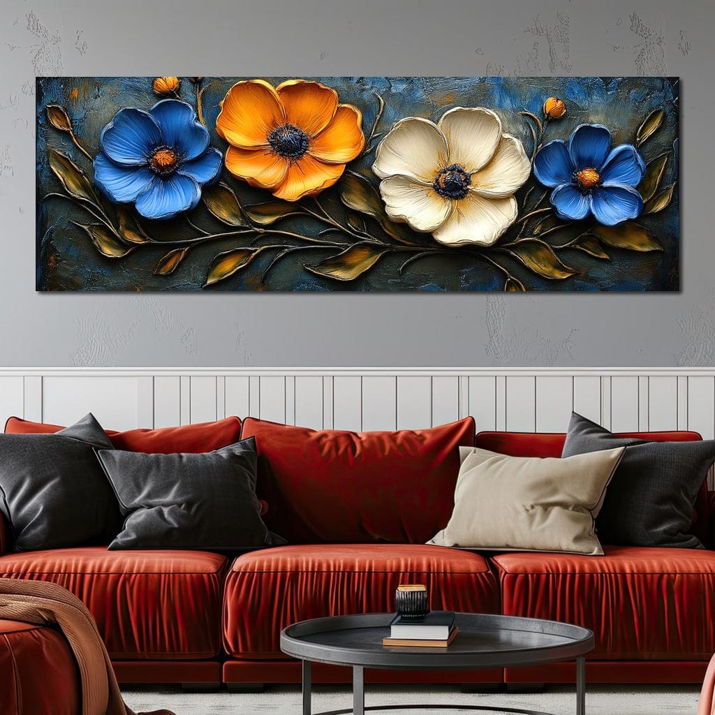 Floral Symphony of Vibrant Colors Canvas Wall Art