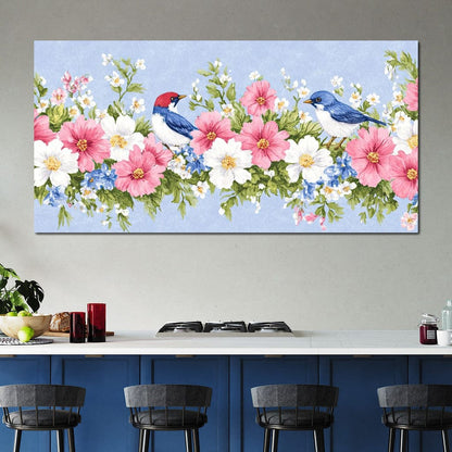 Delicate Harmony of Blossoms Canvas Wall Art