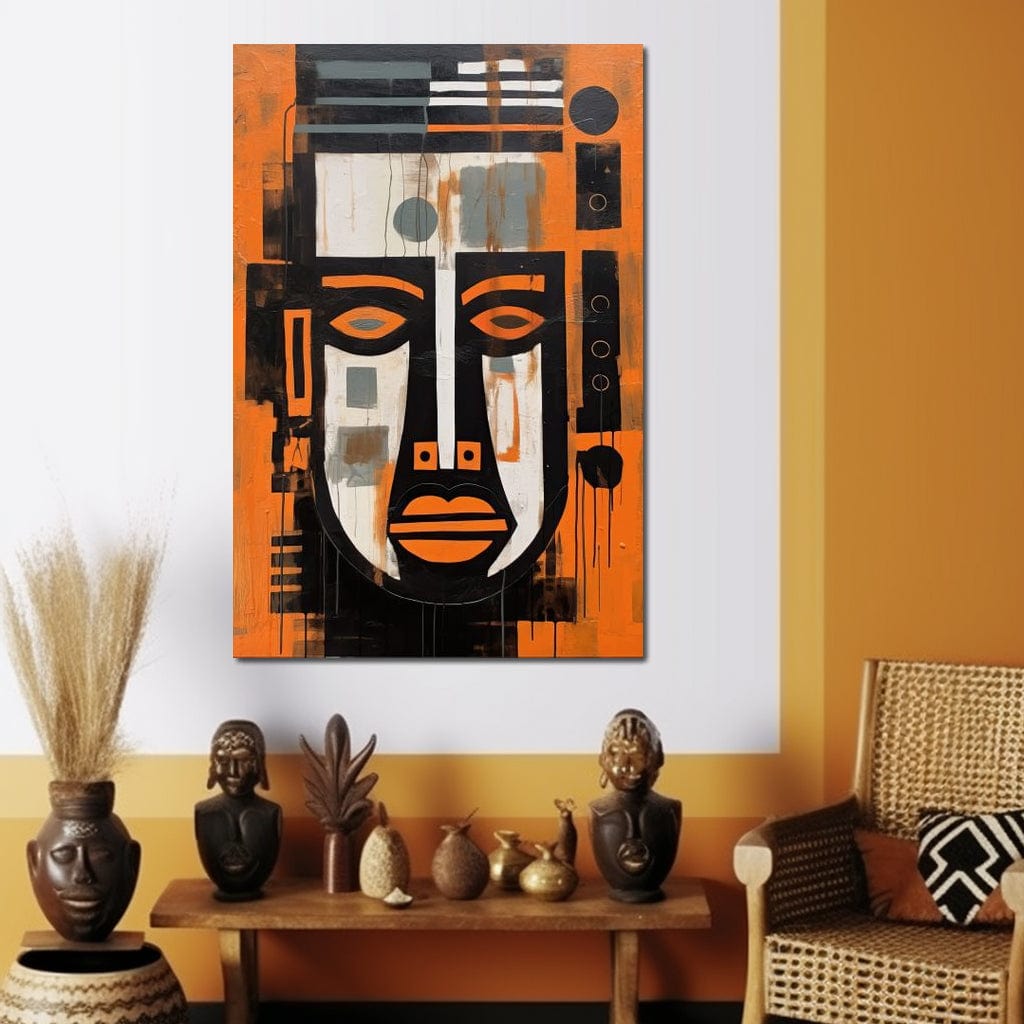 Tribal Mask Canvas Wall Art
