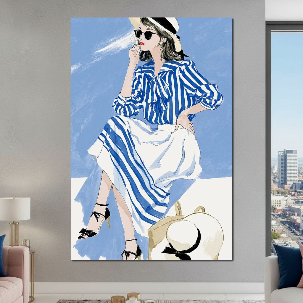 Clear Blue Sky Vacation Canvas Wall Art