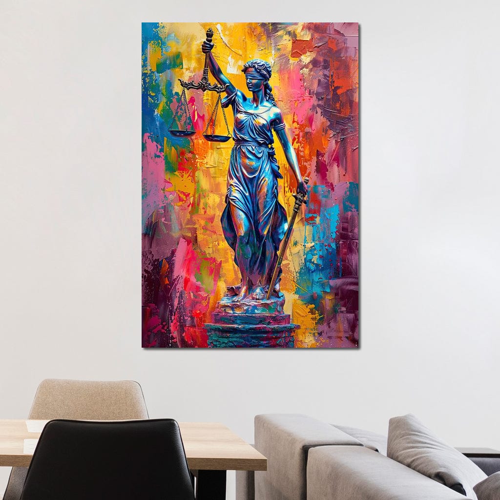 Justice Amongst Colors Reign Canvas Wall Art