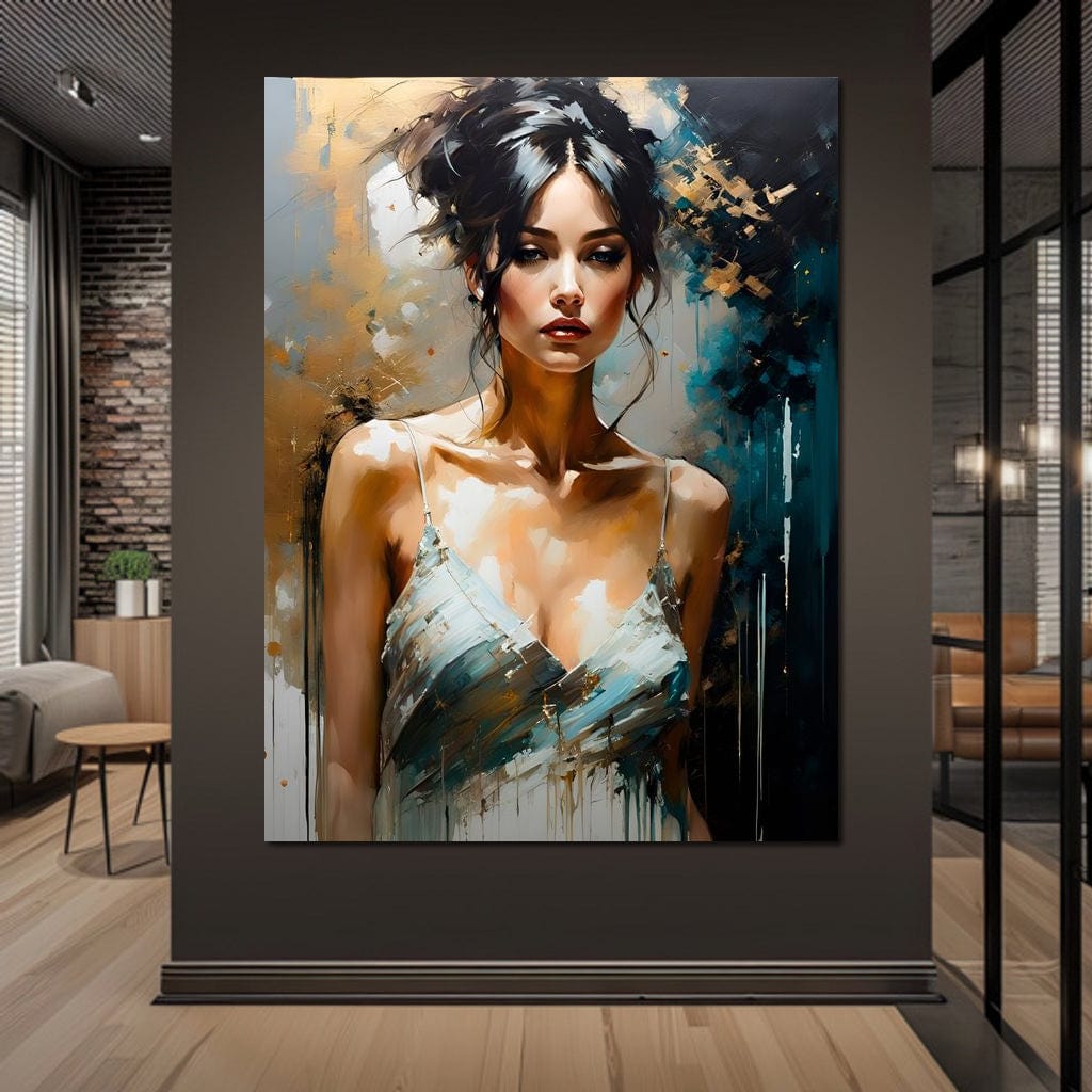 Female Portrait 0012 Canvas Wall Art