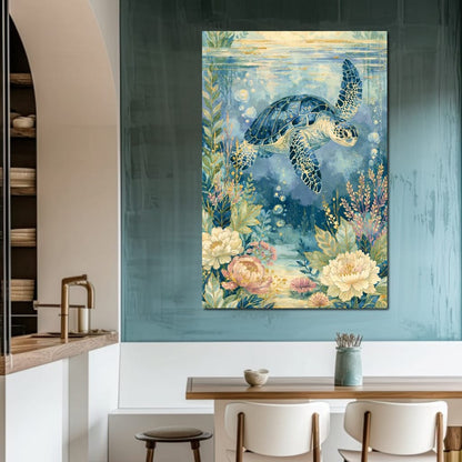 Silent Passage Through The Deep Sea Canvas Wall Art